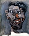 Tete d un homme barbu 1940 Cubists